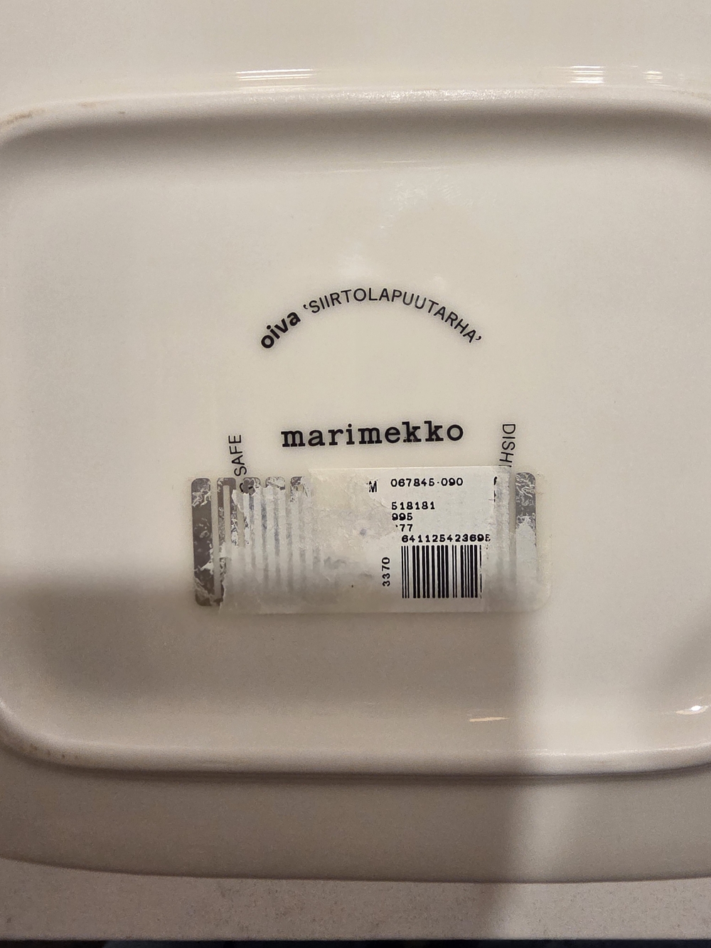 Marimekko White Oiva Rectangular Dish With Cup - Picture 8 of 9